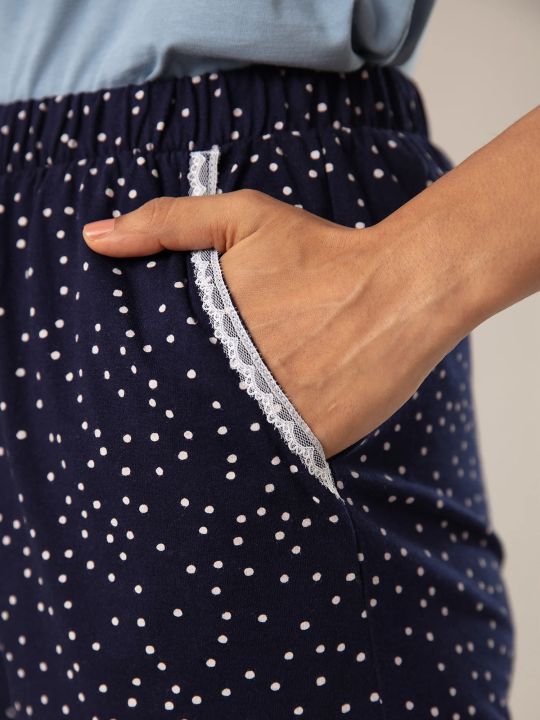 Super Fine Shorts In Cosy Cotton - NYS033 Polka Dot (Nykd)