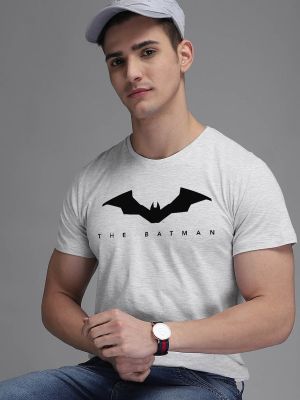 The Batman Printed Grey Tshirt For Men (Free Authority)