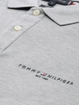 Tommy Hilfiger Men Brand Logo Striped Polo Collar Pure Cotton T-shirt