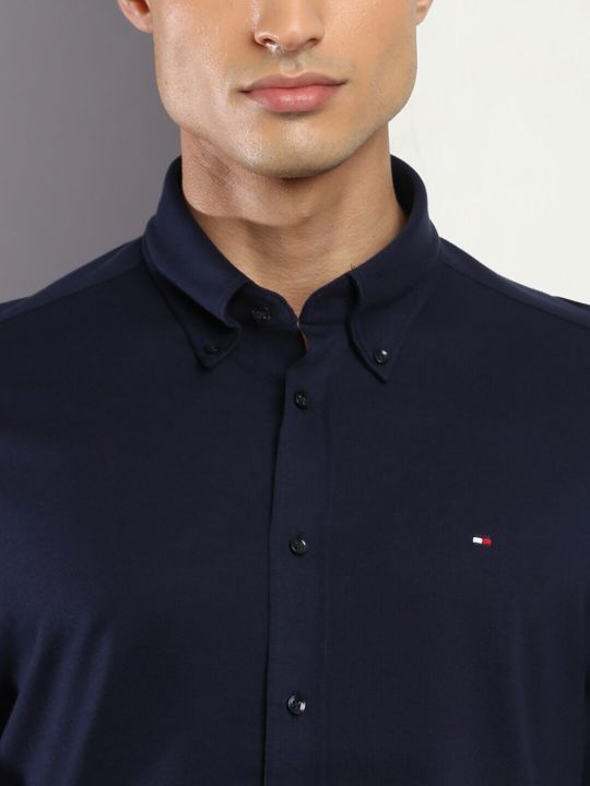 Tommy Hilfiger Regular Fit Button-Down Collar Cotton Casual Shirt