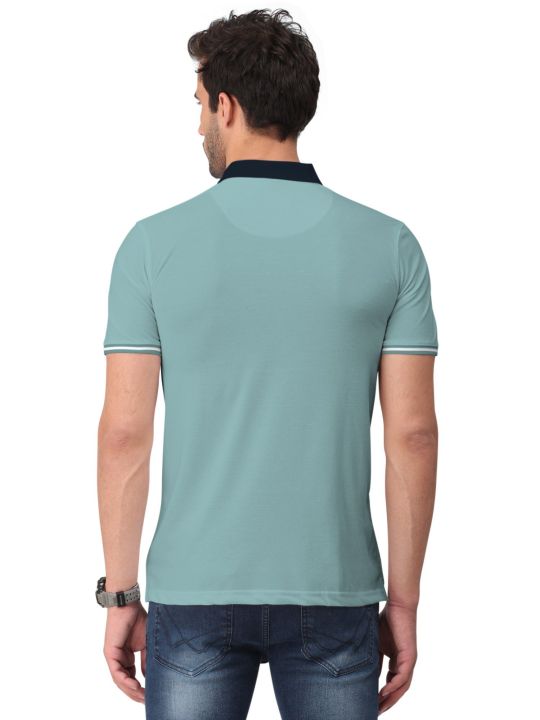 Trendy Cotton Blend Polo Neck T-Shirt For Men-Multi-Color (BULLMER)