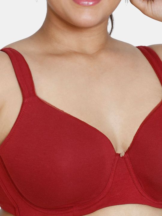 True Curv Padded Wired 3/4th Coverage T-Shirt Bra - Sundried Tomato