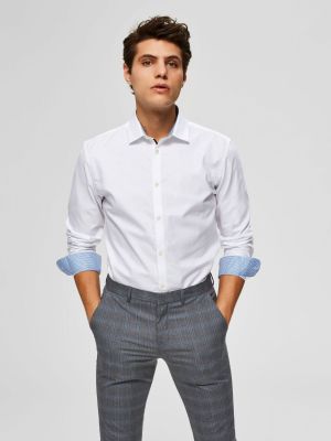 White Organic Cotton Shirt (SELECTED HOMME)
