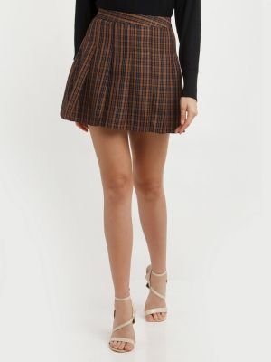 Womens Multi-color Checks Skirt (Zink London)