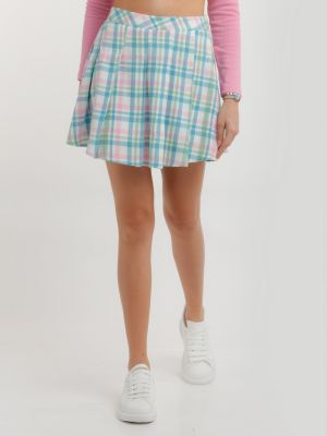 Zink Z Womens Multi-color Checks Skirt (Zink London)