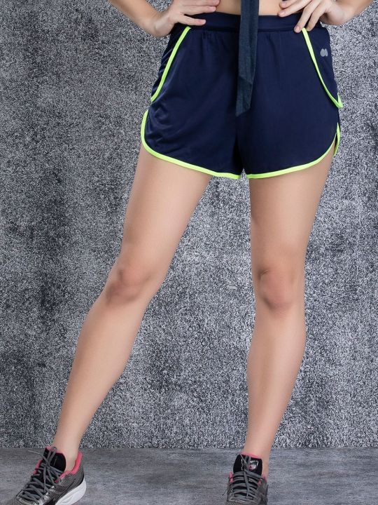 Comfort-Fit Active Dolphin Shorts in Navy
