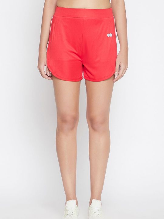 Comfort-Fit Active Dolphin Shorts in Red