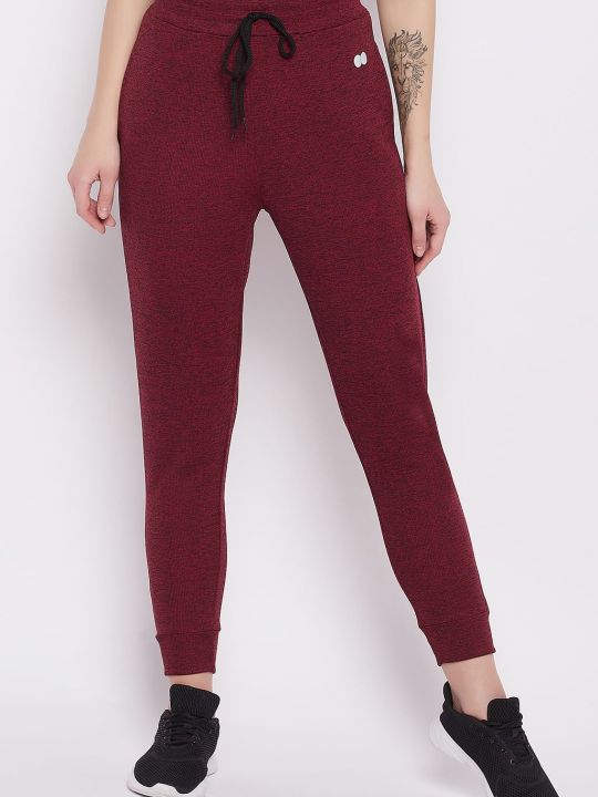 Comfort Fit Active Joggers in Maroon