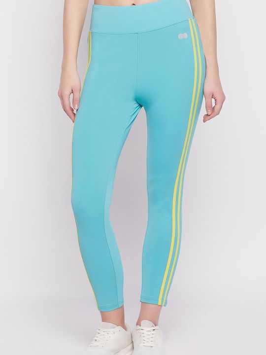 High-Rise Active Tights in Sky Blue with Back Pocket