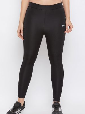 Snug Fit Active Ankle Length Tights in Black