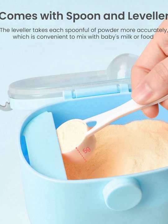 R for Rabbit Silicone First Feed Box for Baby, Kids - Milk Powder Box, Multi-Functional Meal Box, 210G Blue